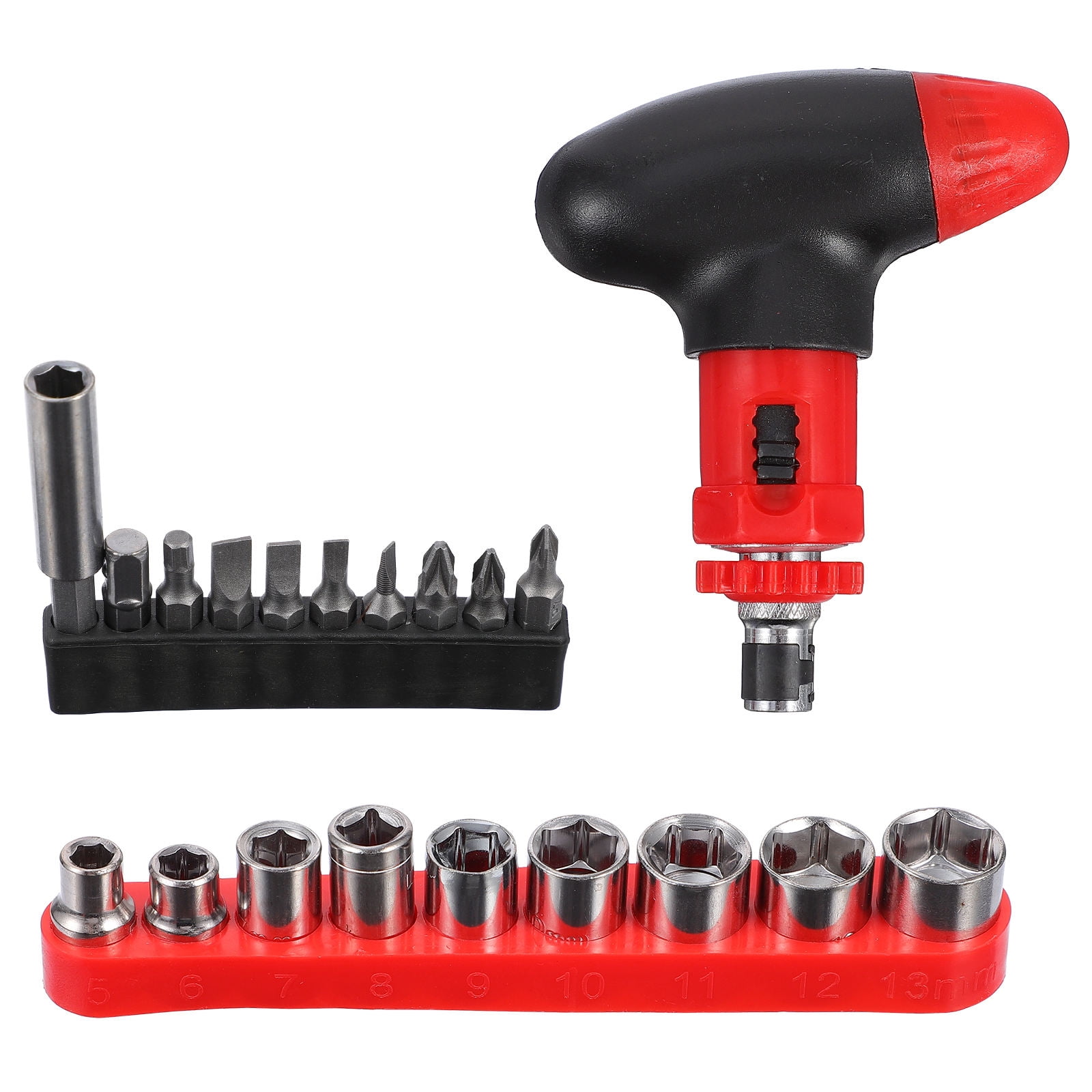 OULII 1 Set Repair Tool Set Chrome-Vanadium Steel Red for Handyman DIY Enthusiasts