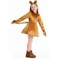thumbnail image 3 of Wdgfv Girls Cartoon Dress Velour Party Halloween Outfit with Tail and Headband for Kids Brown 8-10 Years, 3 of 9