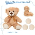 thumbnail image 3 of Teddy Bears Bulk 3 Packs, Teddy Bear Stuffed Animal Plush Toy, 13.7 Inches Bear Stuffed for Baby Shower, Wedding, Christmas, Valentine's Day, Birthday, Light Brown, 3 of 7