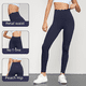 thumbnail image 2 of Pantalones elásticos de yoga para mujer, pantalones de fitness de color melocotón para la cadera y el vientre, pantalones de yoga curvos de cintura alta sin costuras para levantar la cadera, 2 of 4