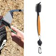 thumbnail image 2 of Golf Club Groove Brush Portable Double Sided Golf Putter Wedge Brush Retractable Keychain Design, Orange Workhe, 2 of 3