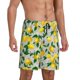 thumbnail image 2 of Balery Lemon1 Pantalones cortos de pijama de punto de algodón para hombre con cinturilla y bolsillos-4X-Large, 2 of 6