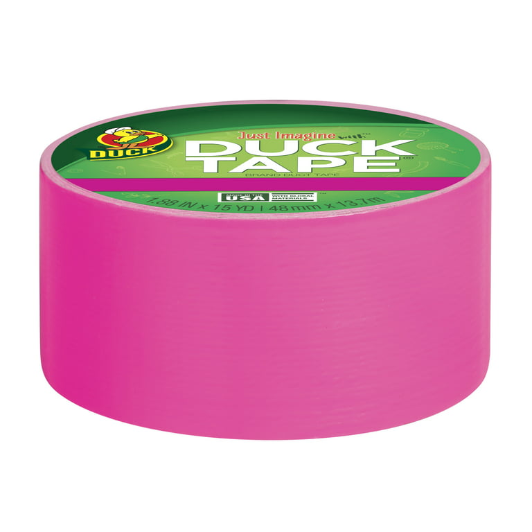 Duck Brand 1.88 in. x 15 yd. Neon Pink Colored Duct Tape 
