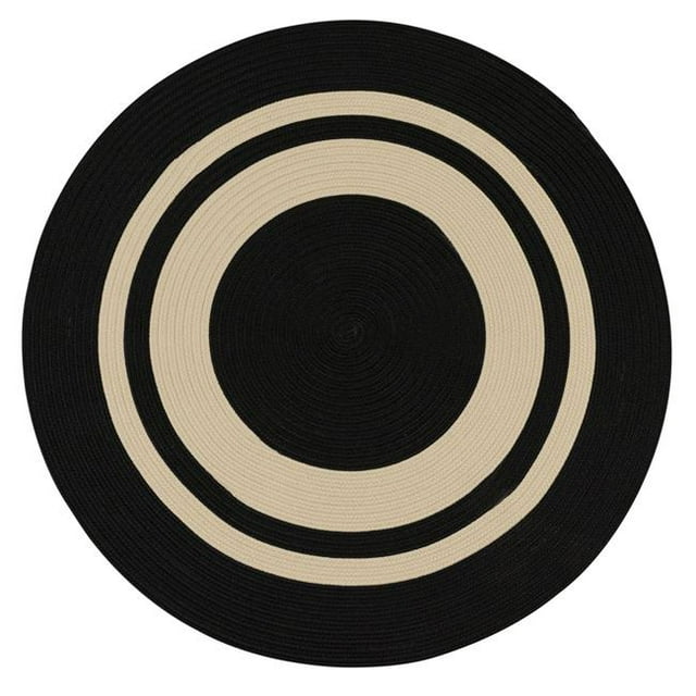 Colonial Mills Rug CN00R096X096 Coronado Round Braided Rug Black Sapphire - 8 ft.