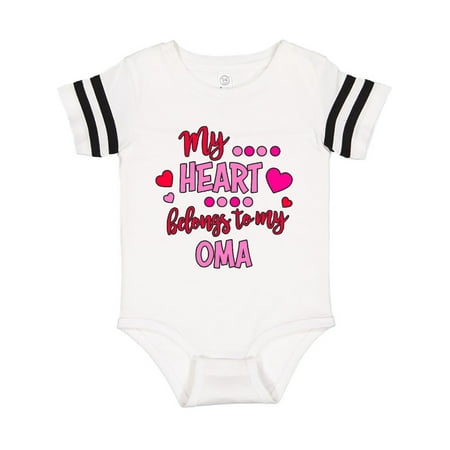 

Inktastic My Heart Belongs to my Oma Gift Baby Boy or Baby Girl Bodysuit