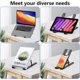 thumbnail image 3 of Laptop Stand for Desk, Adjustable Laptop Riser Aluminum alloy Foldable Portable Laptop Holder, Ventilated Cooling Notebook Stand, 3 of 4