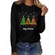 thumbnail image 3 of TaTaai Hoodies Shirts for Women Early Fall Long Sleeve Tops Vintage Graphic Outfits Tops Fashion Pullover Tees Gift, 3 of 5