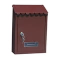 thumbnail image 1 of veasfak Solid Mailbox Post Box Mounted Mail Secure Locking Mail Loading Gate Secure Drop Brown, 1 of 8