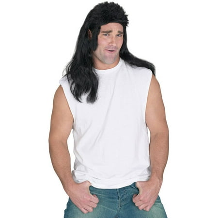 Mullet Flat Top Wig Adult Halloween Accessory
