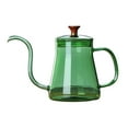 thumbnail image 2 of GUOOL Gooseneck Glass Pour Over Kettle for Coffee Tea Brewing green 600ml, 2 of 9