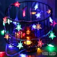 thumbnail image 5 of 100 luces LED de cadena de estrella de 49 pies, prenda impermeable de cuerda de hadas, extensible para interior, exterior, fiesta de boda, árbol de Navidad, Año Nuevo, Gar Afortunado Sencillez, 5 of 5