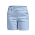 thumbnail image 2 of Tiqkatyck Womens Shorts Clearance, Women's 2024 Summer Solid Color Casual High Waisted Versatile High Elastic Twill Shorts Workout Shorts Women Biker Shorts Women Blue L, 2 of 5