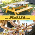 thumbnail image 6 of Sunflowers Table Cloths for 5 Foot Rectangle Tables, Spring Botanical Truck Pig Wooden Grain Patio Waterproof Elastic Fitted Tablecloths, Washable Rectangular Table Cover for Camping, 6 of 8