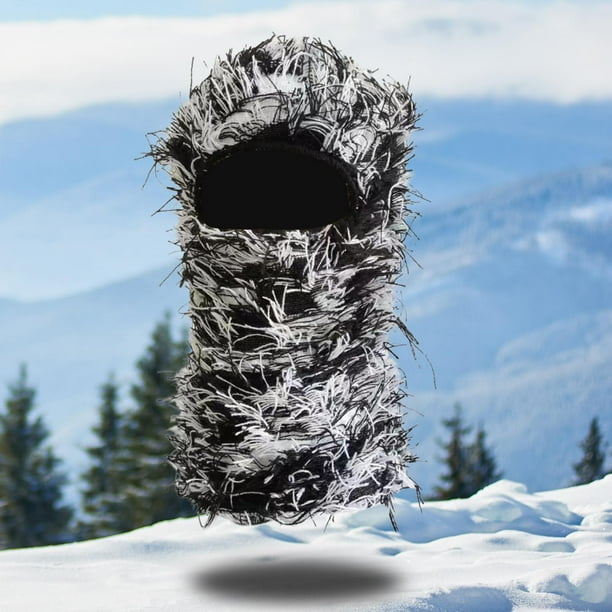 Pasamontañas Máscara de esquí Pasamontañas Capucha Sombreros Cubierta para la cabeza Bufanda Sombreros Máscara facial completa Sombrero de invierno blanco negro DYNWAVEMX Pasamontañas de invierno para hombre