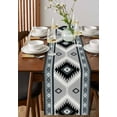 thumbnail image 2 of Table Runners 90 Inches Long Dress Scarves, Haze Blue Boho Farmhouse Coffee/Dining/Kitchen Table Runner for Living Room, Farmhouse Retro Southwest Aztec Motifs 13x90 Inch, 2 of 7