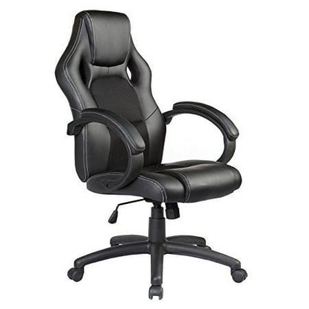 executive swivel leather office chair high back race car style