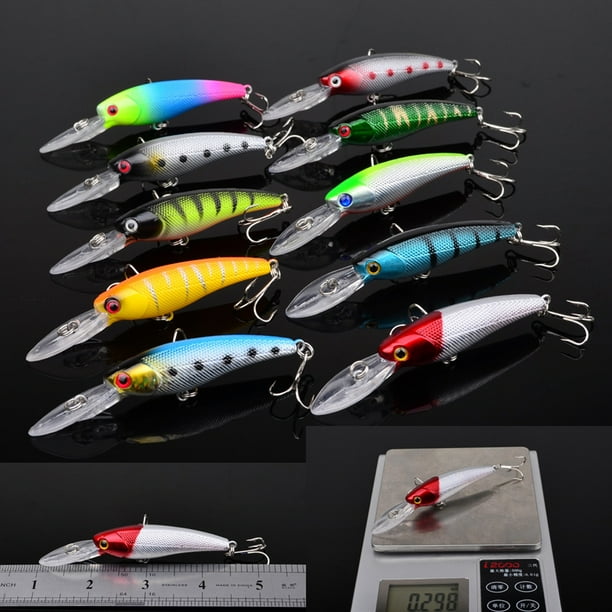 Yiwa 20pcs/Lot Minnow Fishing Lures 10cm/3.5cm 2 Models Crankbait Spinner Baits Artificial Bait