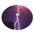 thumbnail image 3 of Kll 36" Christmas Tree Skirt Thunderstorm Violet Purple Xmas Tree Skirts Mat For New Year Xmas Holiday Party Indoor Outdoor Home Decoration, 3 of 9
