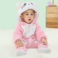 thumbnail image 5 of Zwiiyzr 2024 Newborn Baby Jumpsuit Fluffy Outfit Cute Cartoon Hoody Coat Winter Infant Rompers Toddler Clothing Bodysuit Girls Boys Clothes Pink, 5 of 5