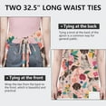 thumbnail image 6 of Dogs with Pioneer Flower Apron-Garden Aprons for Women with Pockets-Cotton Linen Waterproof Kitchen Cooking Gardening Aprons Adjustable for Kitchen,Cooking,BBQ and Salon 33x27 Inch, 6 of 7