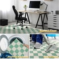 thumbnail image 6 of Office Chair Mat for Hardwood & Tile Floor,Boho Green Checkered 36"x48" Computer Chair Mat for Rolling Chairs Carpet, Under Desk Non Slip Gaming Rug, Low-Pile Rubber Backing Large Protector Mat, 6 of 6