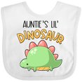 thumbnail image 3 of Inktastic Auntie's Lil' Dinosaur with Cute Stegosaurus Boys or Girls Baby Bib, 3 of 4