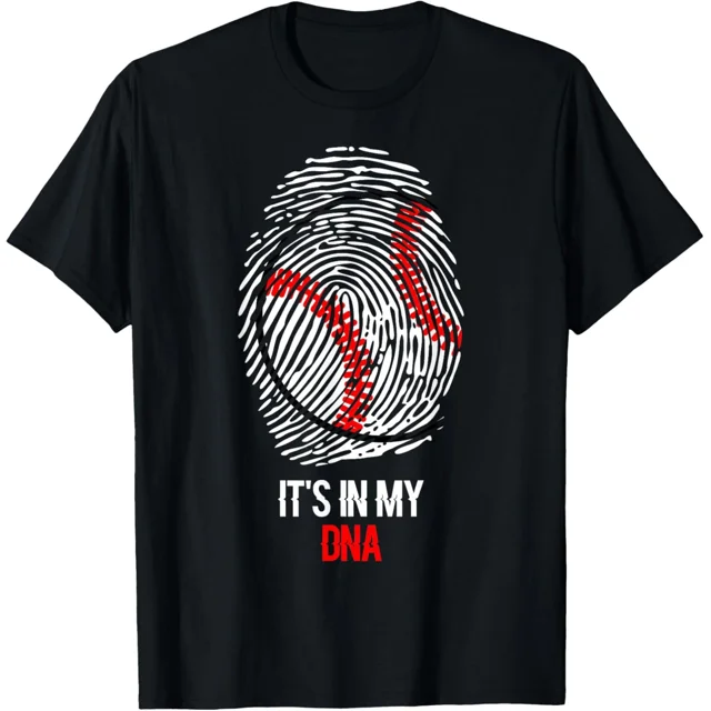 Funny Baseball Its In My DNA Fingerprint Sport Fan Tee Unisex T-Shirt