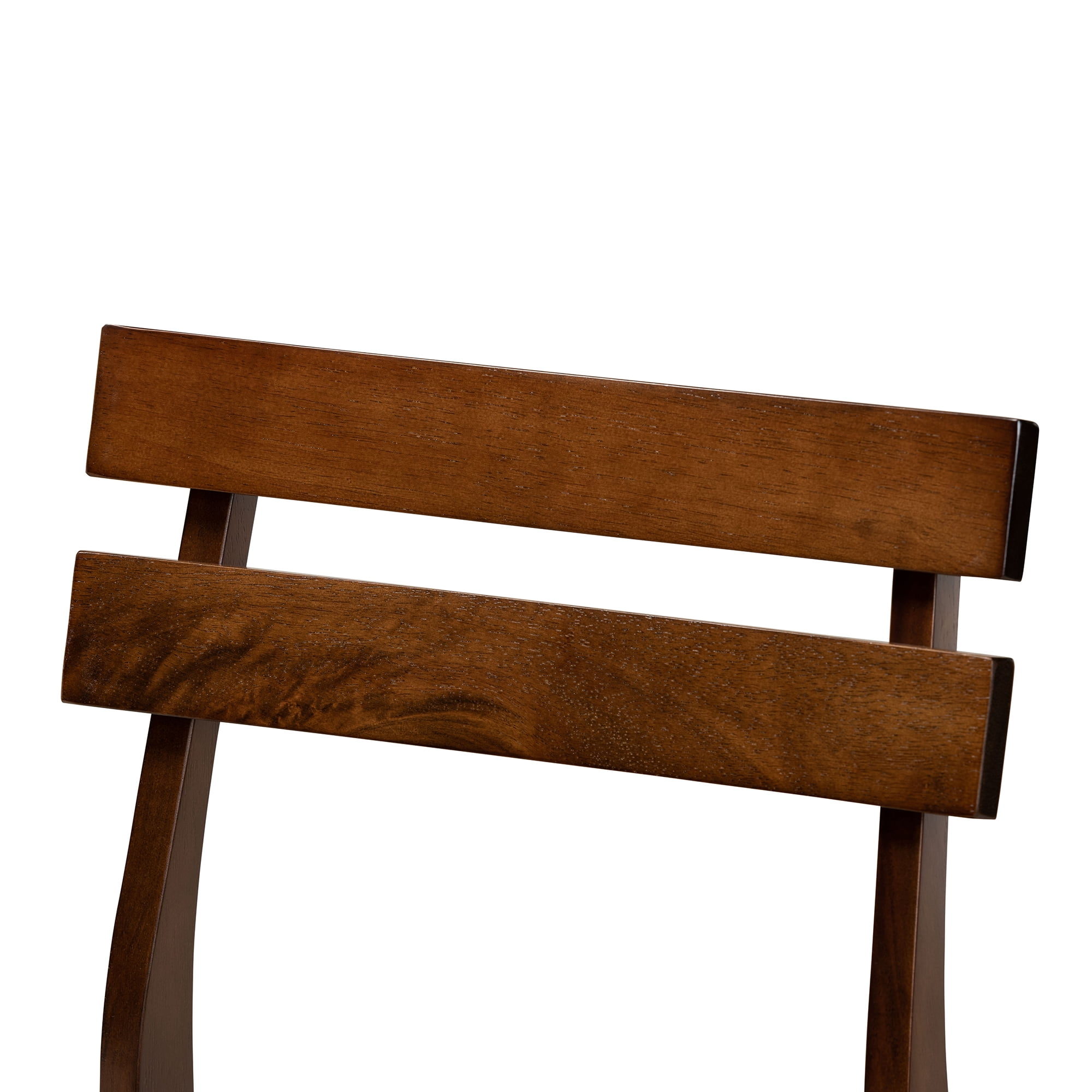 Baxton Studio Eleri Mid-Century Dining Set, 5-Piece, Walnut