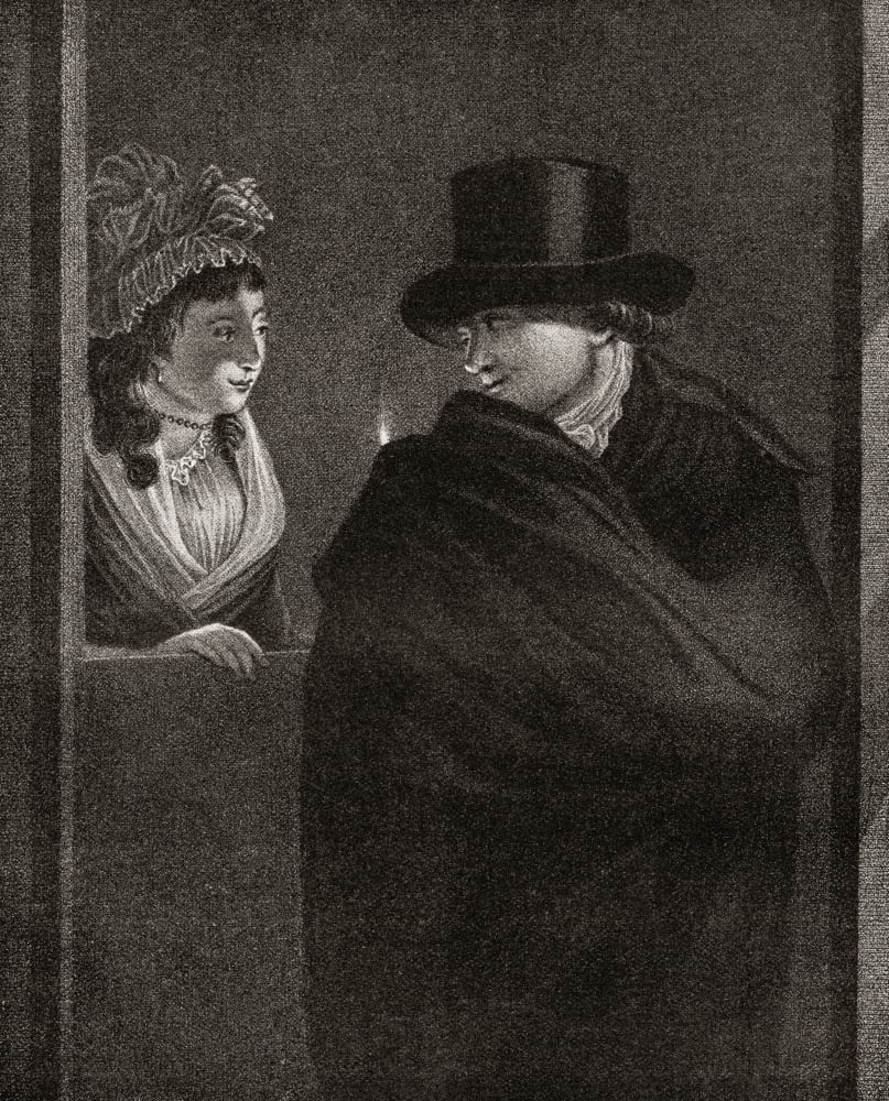 The Indecisive after an engraving by L B Coclers 18th century From Illustrierte Sittengeschichte vom Mittelalter bis zur Gegenwart by Eduard Fuchs published 1909 Canvas Art - Ken Welsh Design Pics (1