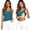 Green, variant on Women's Summer Tank Top with Built In Pads Elastic Band Sleeveless Casual Vest Undershirt Biking Crop Top L
