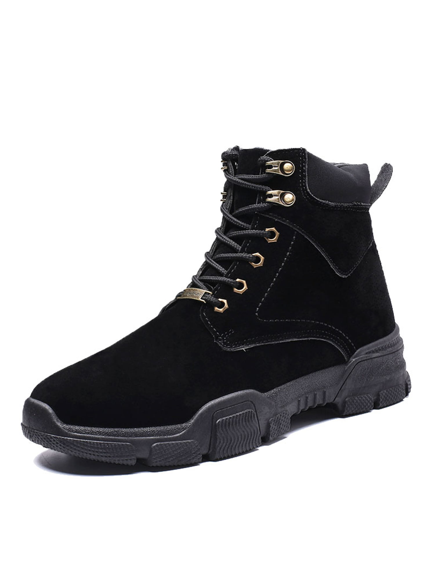 Mens Spring Martin Boots Casual Ankle High-top Shoes Outdoor Booties Anti-Slip Shoes 