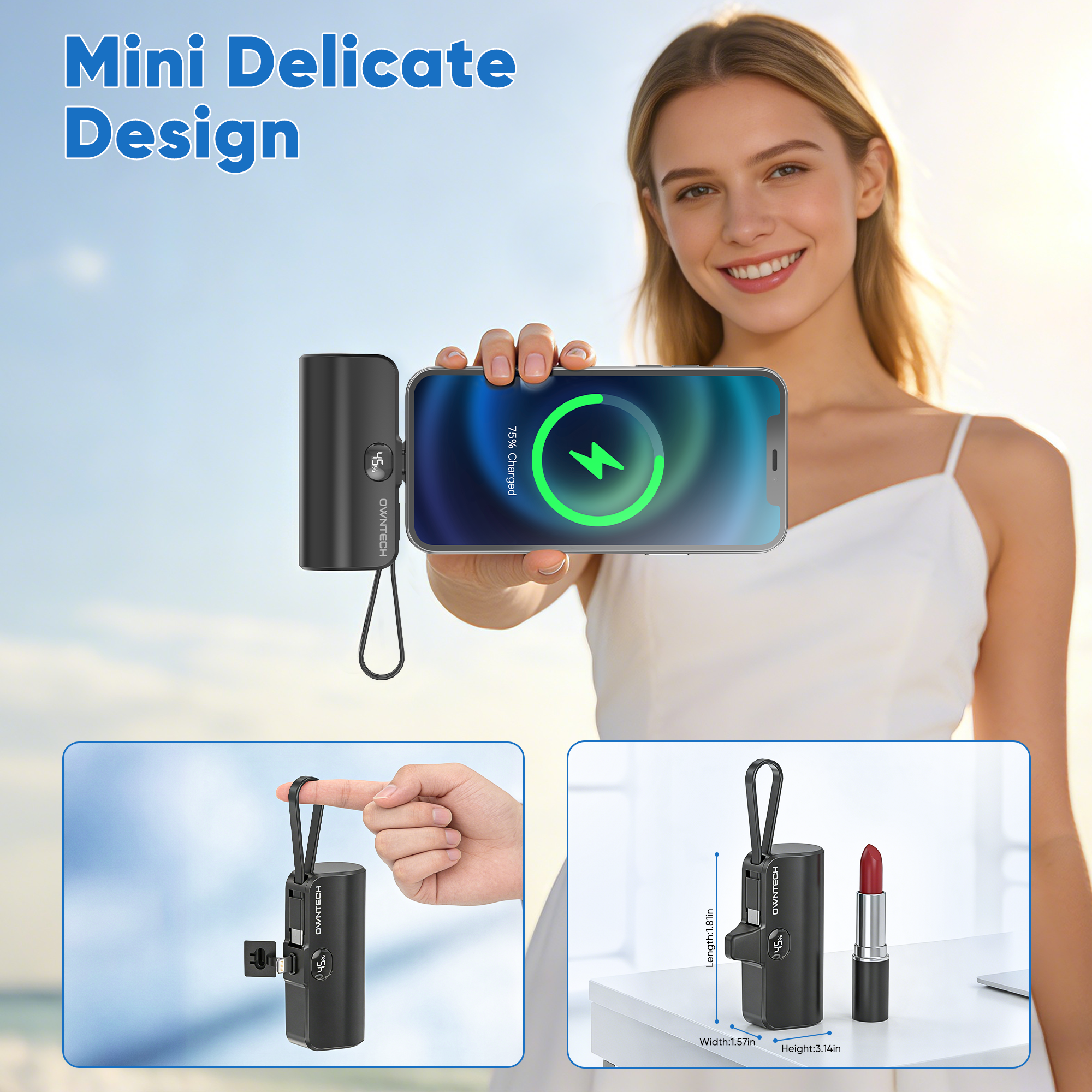 OWNTECH 5000mAh Power Bank, 20W Fast Charging photo 4