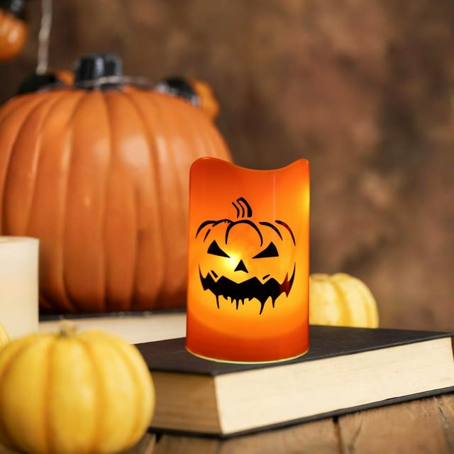 Wzzjkit Halloween LED Electronic Candle Light Halloween Decoration Night Light