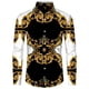 thumbnail image 3 of Camisa de manga larga con estampado 3D de cadena de flores doradas a la moda para hombre, ropa informal de diseñador de lujo para hombre, camisas con botones de solapa, 3 of 5