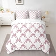 thumbnail image 2 of Feelyou Bow-tie Bedding Comforter Set 7pcs, Watecolor Butterfly Knot King Bedding Sets, 2 of 8
