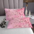 thumbnail image 3 of Erosebridal Floral Cherry Blossom Coverlet Set King,Spring Garden Bedding Set,Flower Decor,Breathable,3 Pieces, 3 of 5