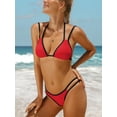 thumbnail image 5 of Sociala High Cut Bikini Sets for Womens Triangle Bikini Tops Halter Two Piece Bath Suit, 5 of 6