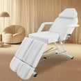 thumbnail image 3 of Portable Massage Tattoo Chair, Adjustable Facial Bed with Split Footrests - Multipurpose Spa Table for Estheticians & Clients, 70.9 x 24.4in Large Space, Durable & Comfortable, White, 3 of 18