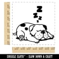 thumbnail image 2 of Chubby Spotted Dog Sleeping Square Rubber Stamp Stamping Scrapbooking Crafting - Medium 1.75in, 2 of 7