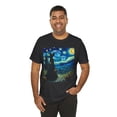 thumbnail image 4 of Unisex Van Gogh Starry Night Halloween Witch Cotton Shirt, 4 of 7
