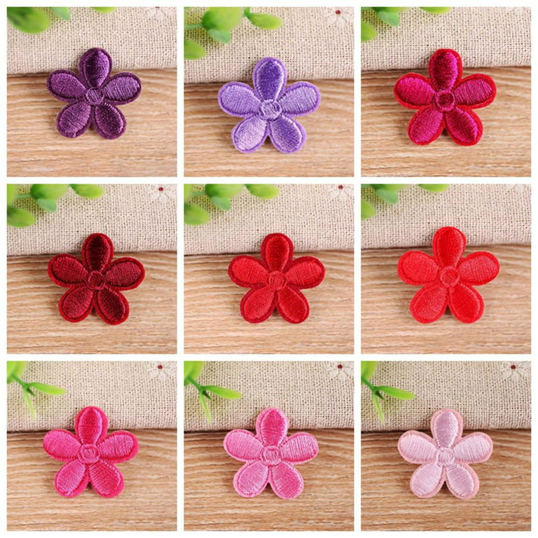 Cute Small Flower Patches Iron On Applique Bags Decals Dress Clothes  Patches Decorative Embroidery Stickers Iron On Patches Sewing Patch  Applique 1 