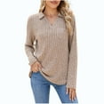 thumbnail image 2 of JNGSA Women V Neck Sweatshirts Casual Long Sleeve Oversized Pullover Sweatshirt Loose Comfy Tops, 2 of 9