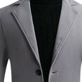 thumbnail image 6 of Winter Jackets for Men, Fall/winter New Style Plus Cotton Solid Color Woolen Lapel Overcoat Jacket, 6 of 6