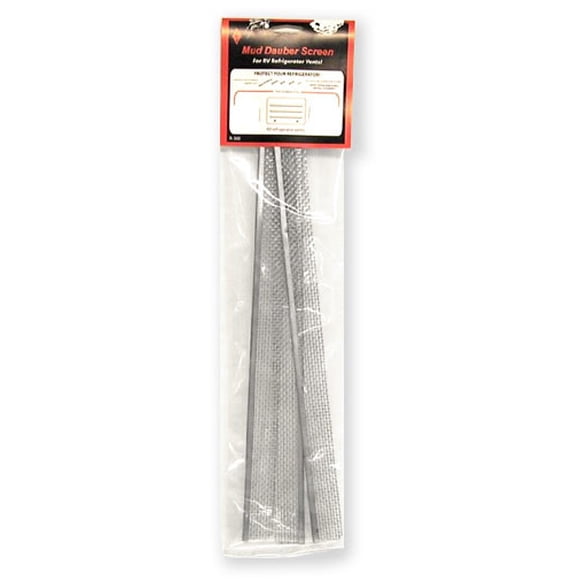 JCJ Enterprises Bug Screen - RV Appliance R-300 Mud Dauber Screen; Refrigerator Vent; For Use With Norcold Side Vent; 20 Inch Length x 1-1/4 Inch Width; Stainless Steel; Pack Of 3