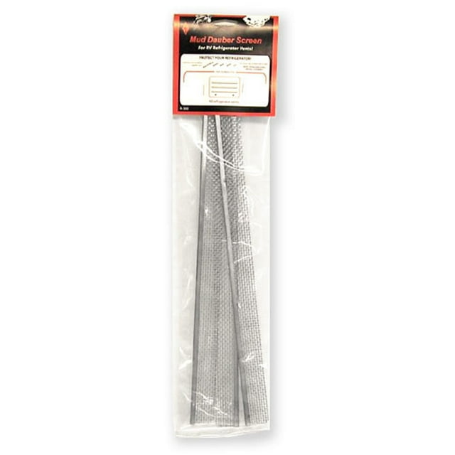 JCJ Enterprises Bug Screen - RV Appliance R-300 Mud Dauber Screen; Refrigerator Vent; For Use With Norcold Side Vent; 20 Inch Length x 1-1/4 Inch Width; Stainless Steel; Pack Of 3