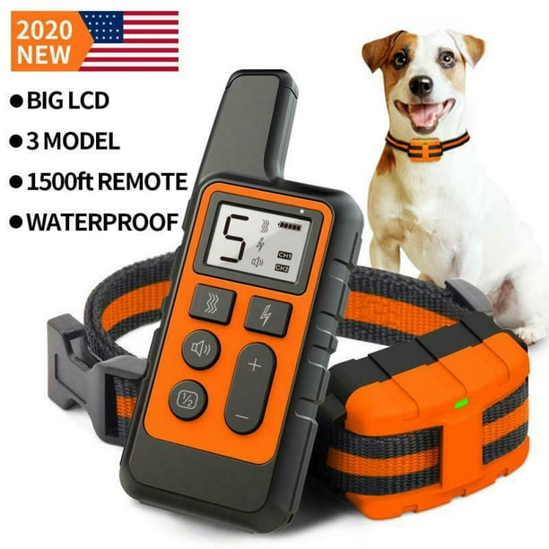 Dog Training Collar Remote Waterproof Electric Pet Shock Collar USB