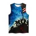 thumbnail image 4 of Red White and Blue Tank Top for Women Red White and Blue Tank Tops for Women Women Fourth of July Tank Womens Red White and Blue Top Women's Casual Independence Day Sleeveless Round Neck Tops, 4 of 4