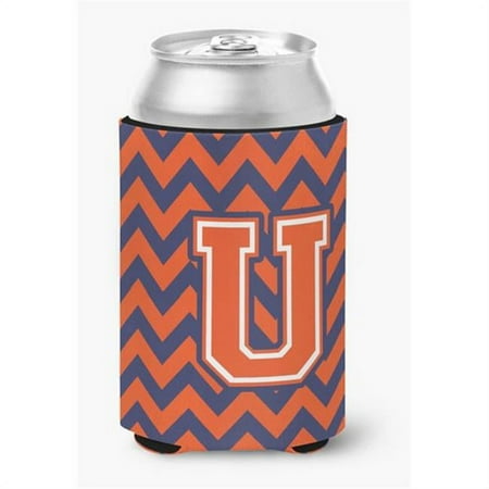 

Letter U Chevron Orange & Blue Can or Bottle Hugger 0.25 x 4 x 5.5 in.