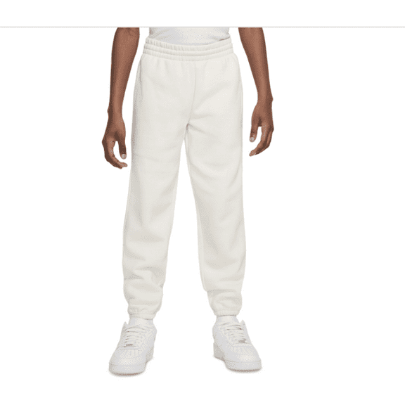 Nike Air Big Kids Logo-Print Brushed Fleece Sweatpants - Sail
