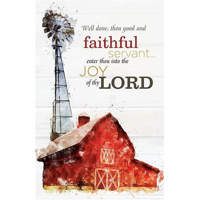 Anchor Wallace Publishers 149495 Well Done Thou Good & Faithful Servant